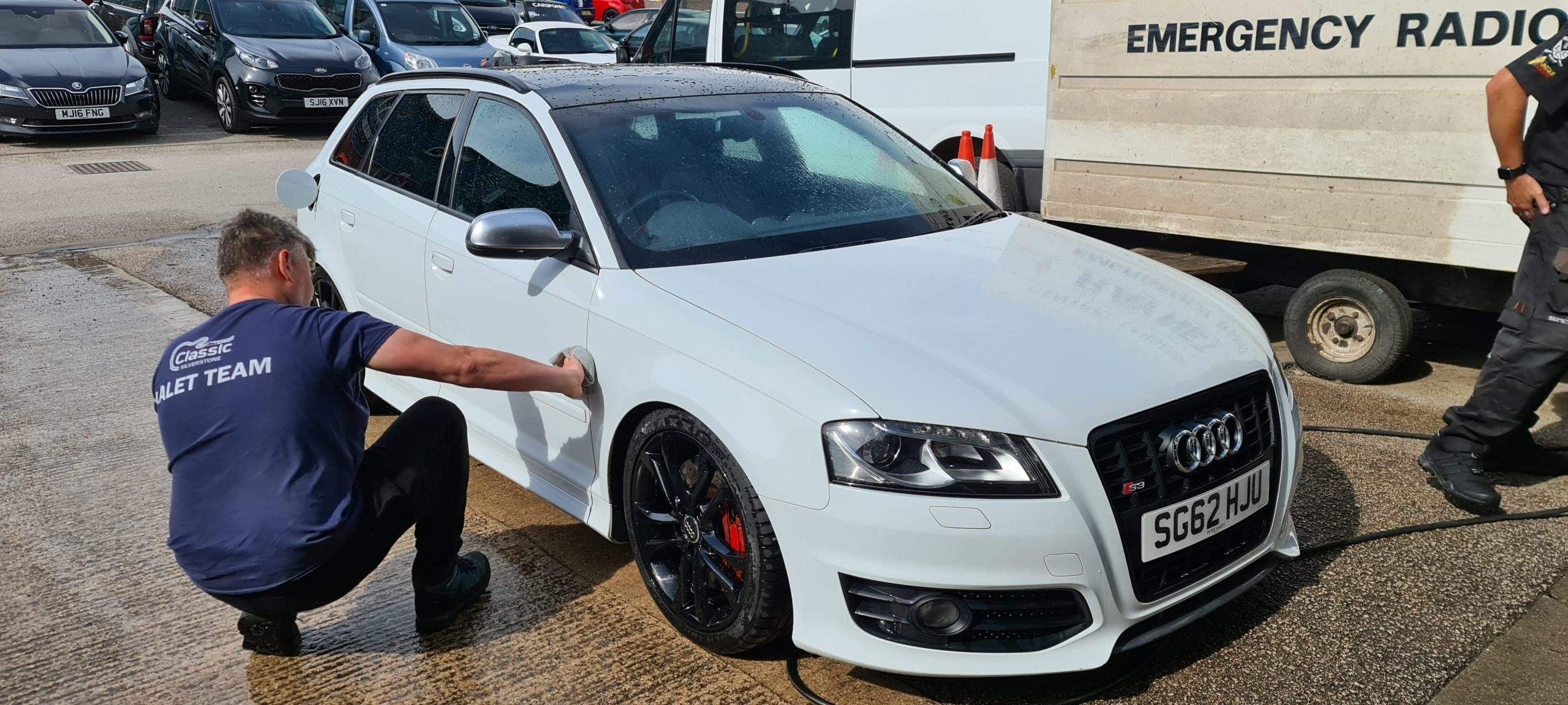 Audi S3 Being Cleaned Leyland Car Care